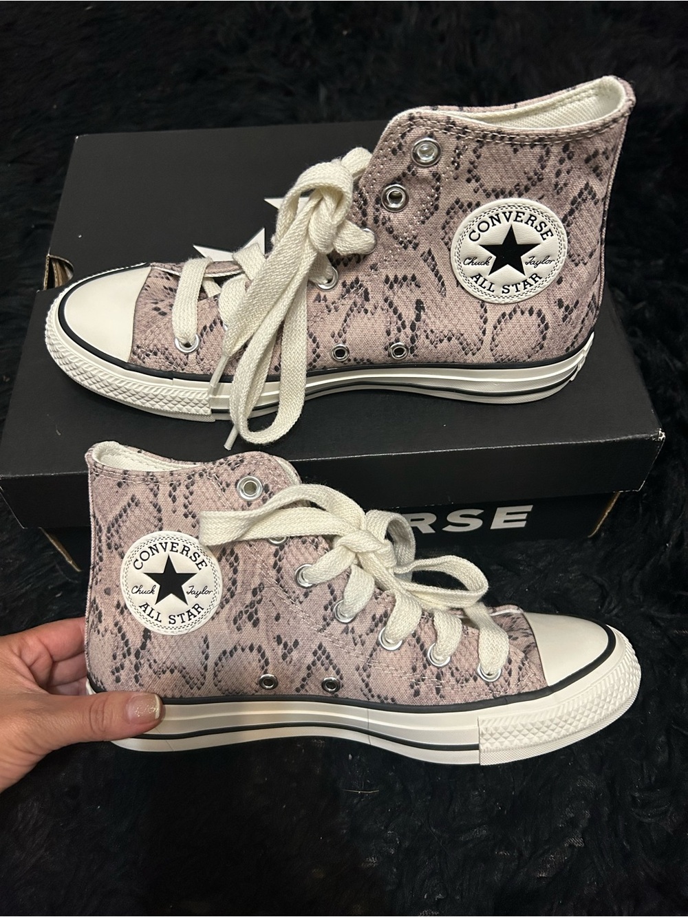 CONVERSE Chuck Taylor all star snakeskin print lace up shoes sneakers sz 7 new - Picture 8 of 8